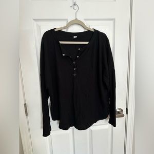 Old Navy Blsck Long Sleeve XL Henley